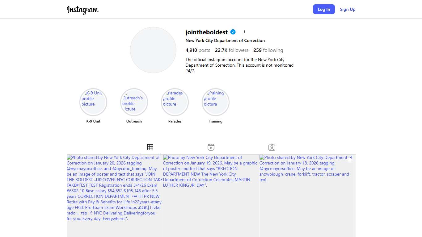 New York City Department of Correction (@jointheboldest) • Instagram photos and videos